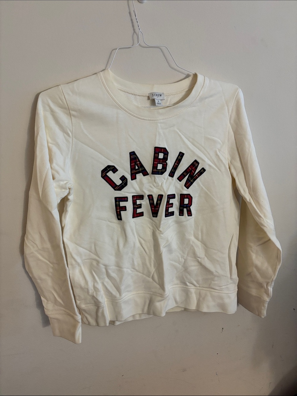 J. Crew Cream Crewneck Sweatshirt